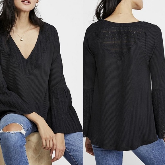 Free People Tops - Free People Parisian Nights Blouse/Top In Black